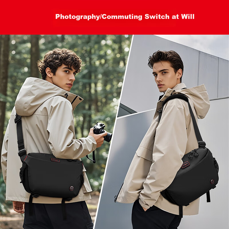 CROSSGEAR Chest Bag Single Shoulder Camera Bag for Mirrorless DSLR with Two Lenses Drone Storage Portable Casual Bag 1