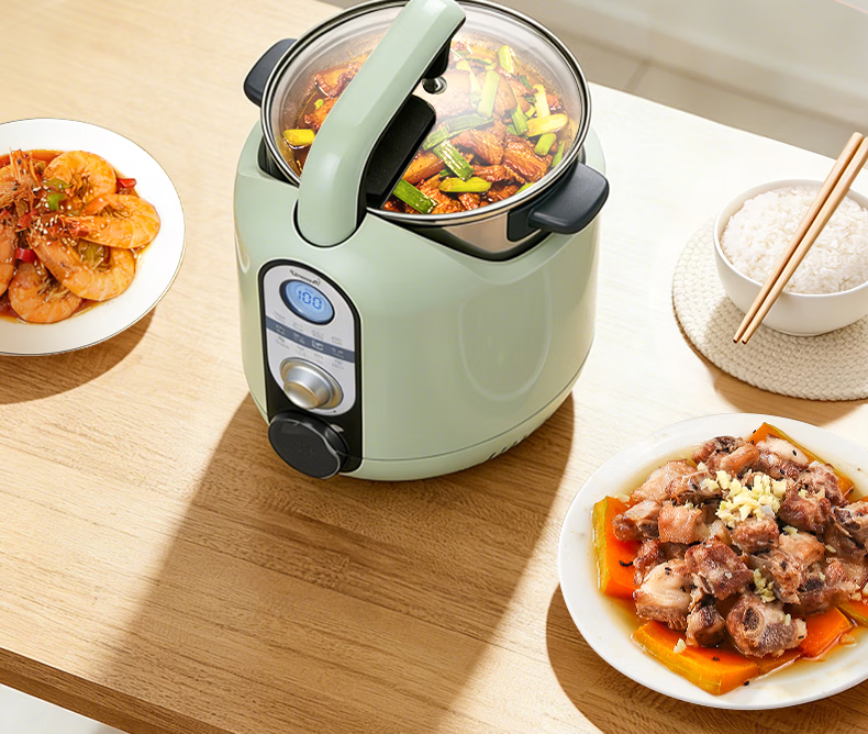Gemside JSG-P18 Automatic Smart Cooking Stir-Fry Machine Non-Stick Oil-Free Multi-Purpose Electric Frying Pan Cooker 25