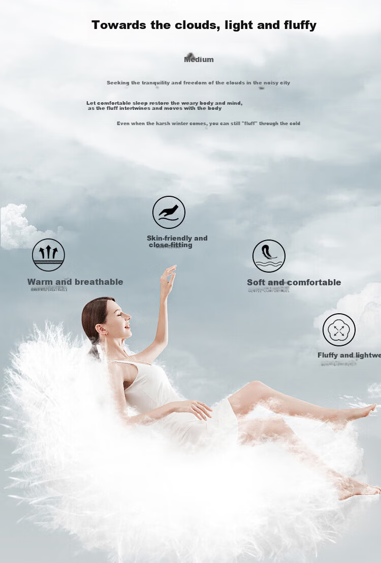 Yuanshenghuo Anti-Drilling down White Duck Feather Comforter Duvet Insert All Seasons Double Size Feather Quilt 7 Jin (3.5 Kg) 200*230cm White 2