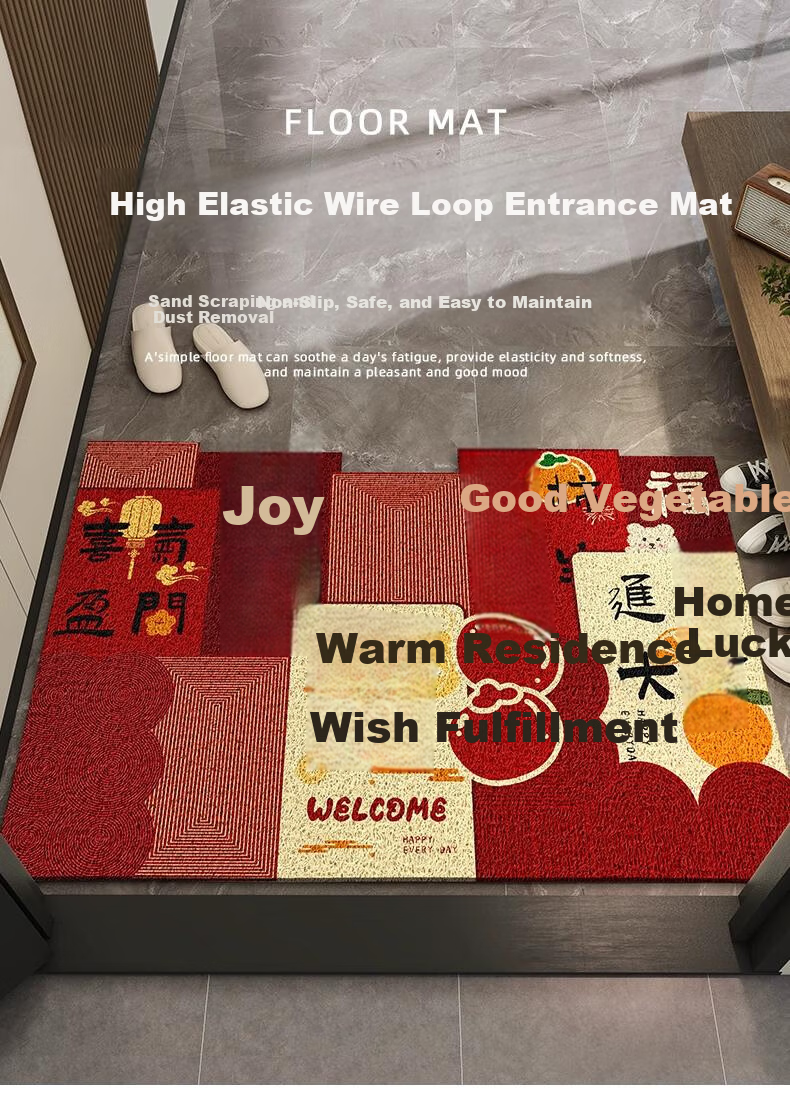Hakkai Bird Entrance Door Mat Doormat Relocation Coir Welcome Mat Dirt-Resistant Non-Slip Home Floor Mat Hallway Rug Customizable 1