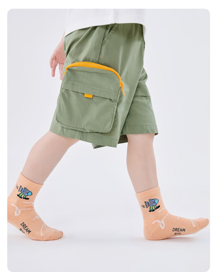 Balabala Kids Socks Summer Mesh Breathable Boys Short Socks Cute Two-Pack [Mall Same Style] 12