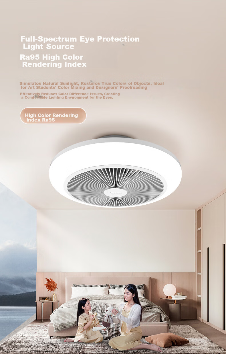Panasonic Fan Light Full Spectrum IP40 36W Eye Protection LED Lighting for Dining Room Bedroom with Installation Included 5