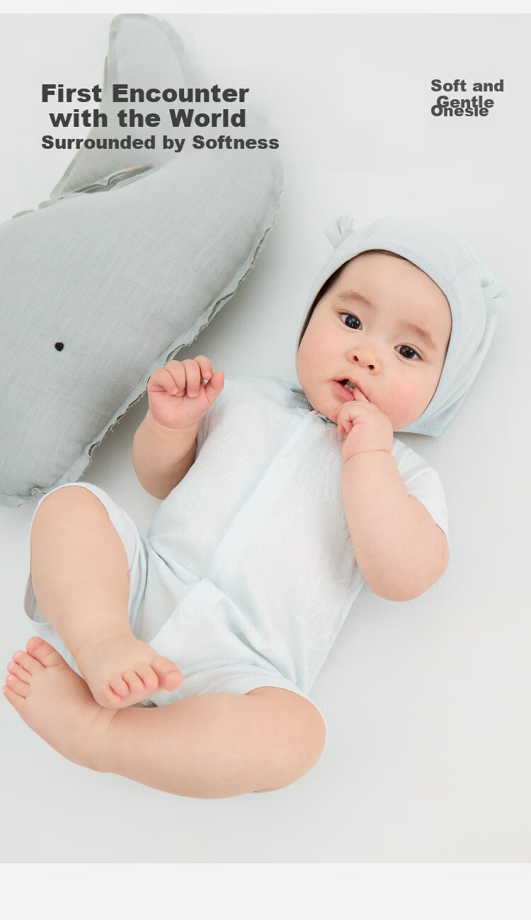 Balabala【balaOne】Baby Romper Infant Jumpsuit 2026 Fresh Natural Simple Cute 1