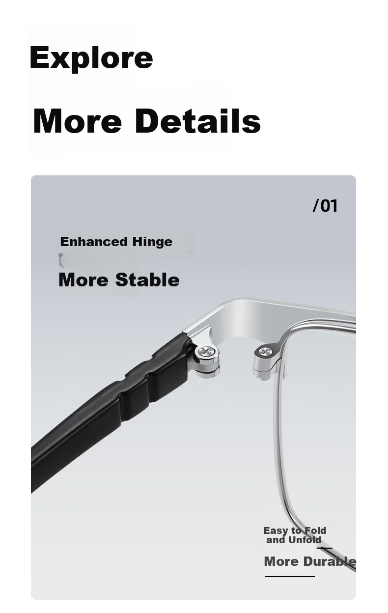 FENCHI Donghai Crystal Reading Glasses HD Ultra-Light Anti-Fatigue Titanium Alloy Men Women Middle-Aged Elderly Presbyopia Glasses 10