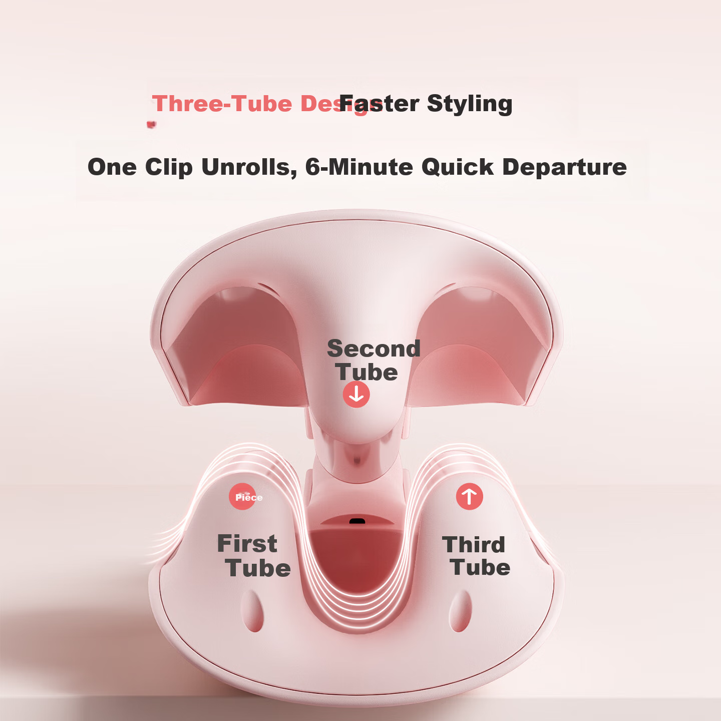 MinHuang 32mm Triple Barrel Curling Iron Water Wave Hair Curler Big Wave Cake Roll Lazy Styling Tool for Women U3