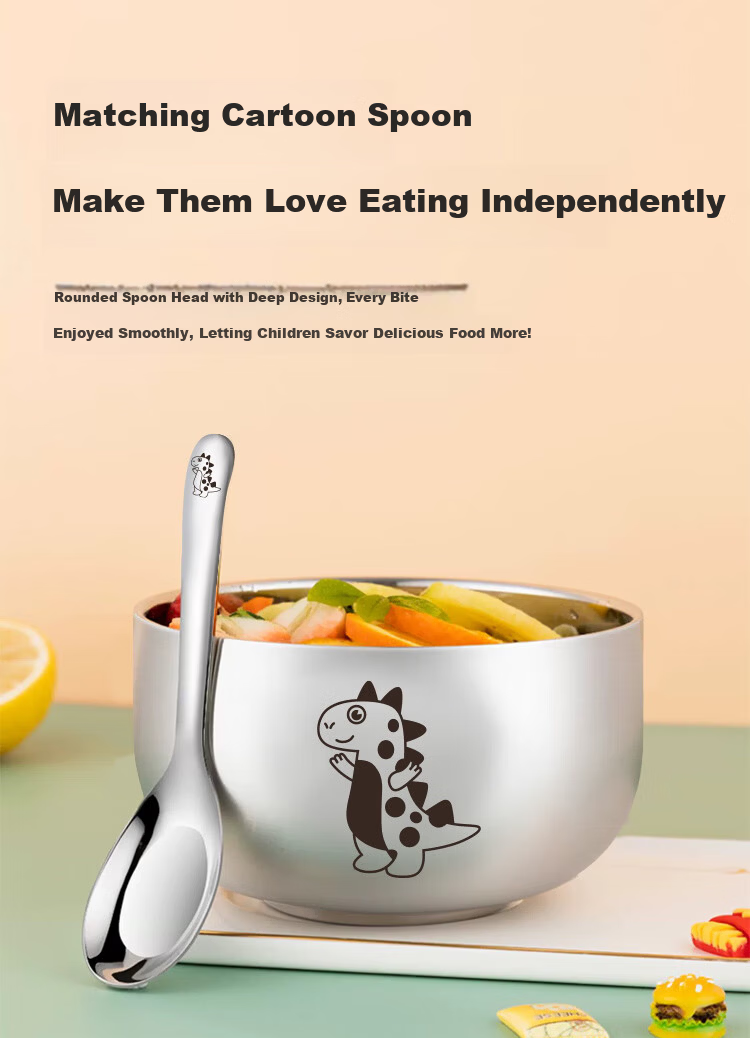 Baoshi PPSU Baby Feeding Bowl Detachable Water Injection Insulated Temperature-Controlled Children's Straw Bowl with Suction Cup Tableware Lunch Box 6