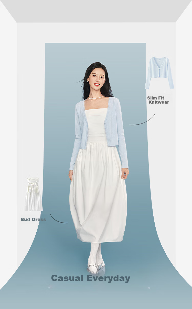 Semir Chen Duling Tulip Hem Strapless Dress Women's Summer 2026 Pure Desire Long Dress 109326114003 1