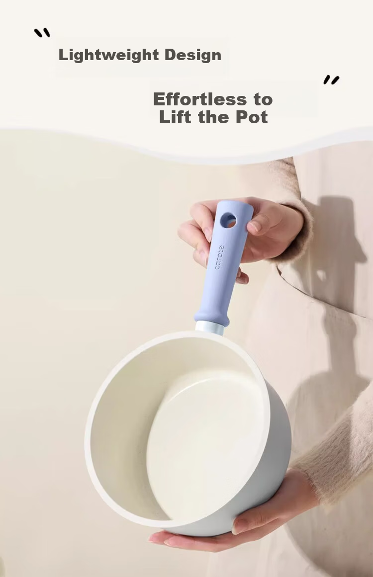 Carrot Non-Stick Milk Pot Baby Food Supplement Pot Maifan Stone Small Pot 18cm Multi-Function Stew and Steam Soup Pot for Home Use 10
