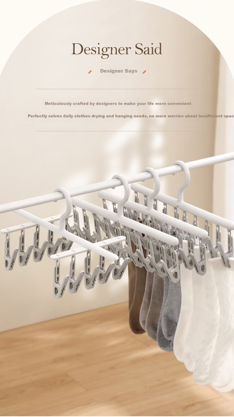 JEKO&JEKO Sock Drying Rack, Clothespin, Sock Drying Tool, Windproof Underwear Hanger 2