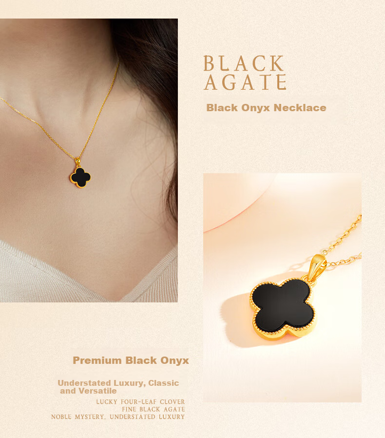 Love Promise Luxury Necklace for Women Gold Four-Leaf Clover Pendant 2025 New Niche High-End Birthday Gift for Girlfriend 6