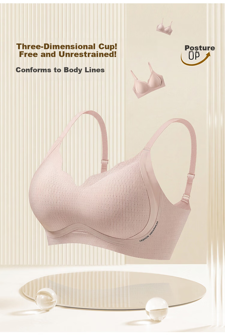 GUJIN [Anti-Gravity Lift] Women's Bra, Push-Up, Soft Support, Seamless, Invisible Foundation, Lift-Up, Side-Gathering Vest Brassiere 4