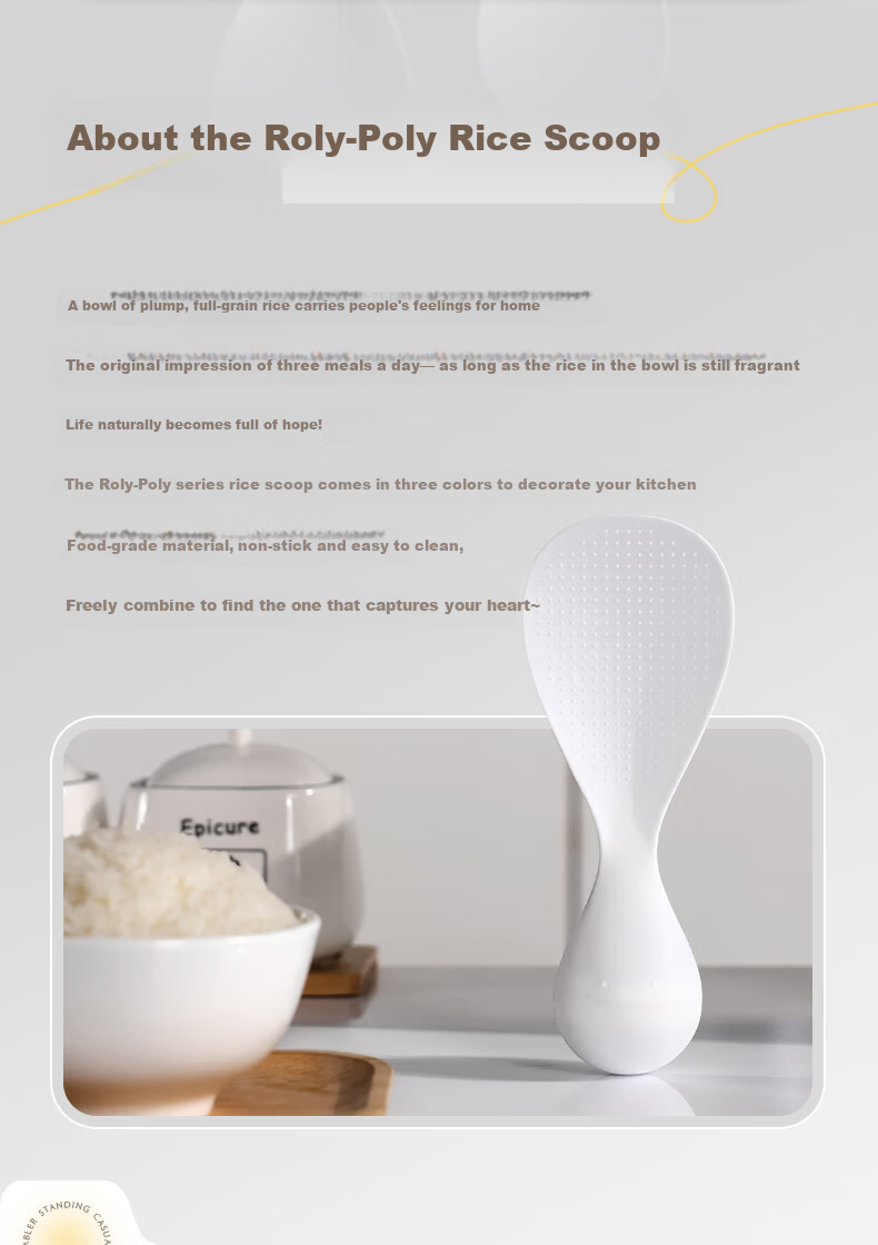 Newair Standing Non-Stick Rice Scoop High-Temperature Resistant Thickened Rice Serving Spoon for Rice Cooker Household Use 2