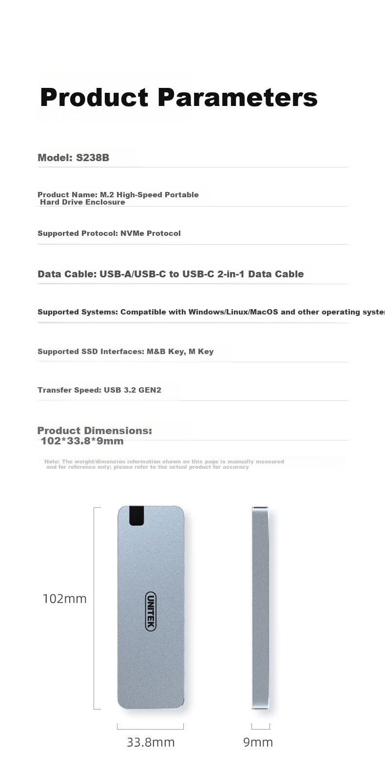 Superior 40Gbps High-Speed Hard Drive Enclosure Camera CFxB4.0 Card Reader 2-in-1 Transfer and Read M.2 SSD External Hard Drive Enclosure Computer External Hard Drive Reader R1024A 12