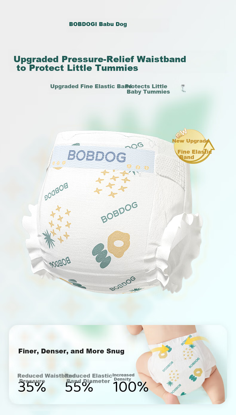 BOBDOG [No Melamine Detected] Pineapple Pants Diapers, M Size, 84 Pieces, Mild Acidic Hip Protection, Breathable Baby Diapers 2