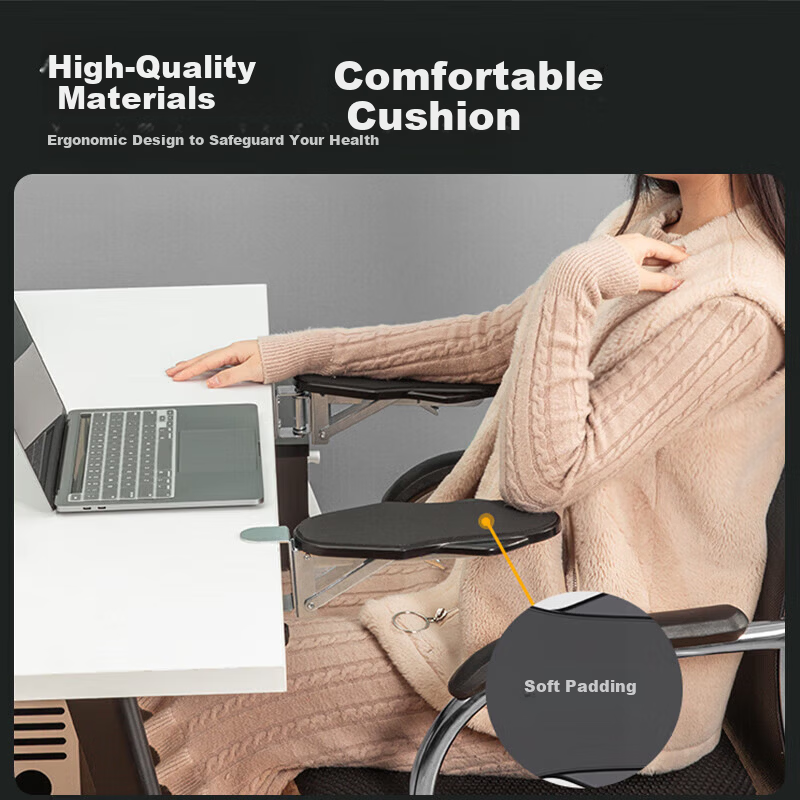 Beishi Computer Armrest Stand Adjustable Desk Extension Mouse Wrist Pad Arm Support ZT-01H