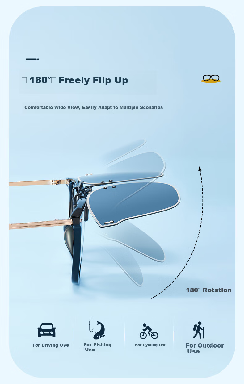 EYEPLAY Clip-On Sunglasses for Nearsightedness, Polarized, for Men And Women, Fishing, Driving, Specialized Sunglasses 8014A 3