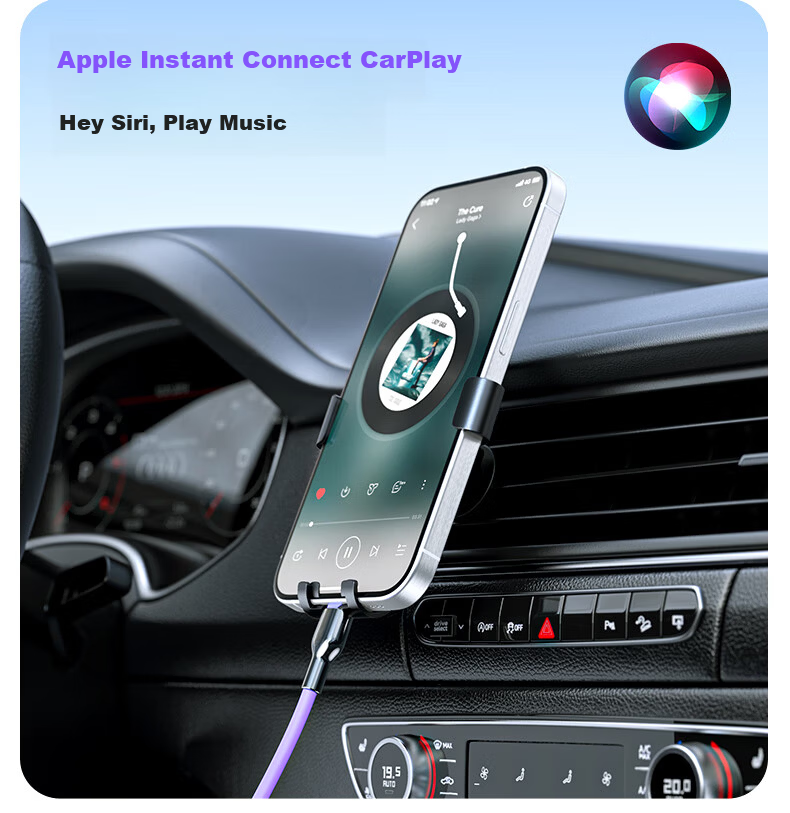 Dual-Head Type-C Data Cable PD 100W/66W Super Fast Charging Compatible with Huawei Pura80/Mate70 Honor Xiaomi Apple 17/16e Tablet Laptop 1.5m Purple 12