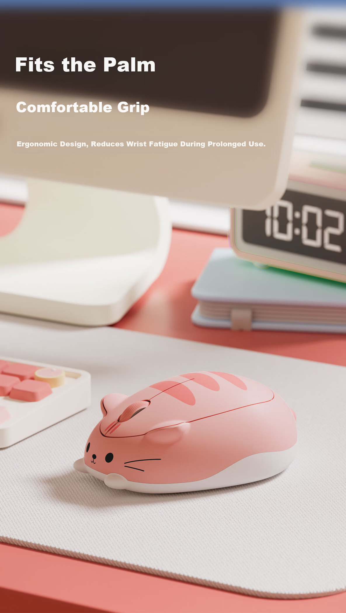 AKKO Cat Bluetooth Wireless Mouse Portable Cute Female High-Value Three-Mode Mouse Laptop Silent Office 2.4G Dual-Mode Battery Mouse Ragdoll 4