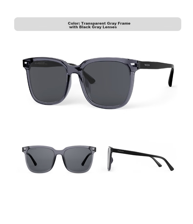 PARZIN Polarized Sunglasses Women [Zhou Ye Same Style] Black Oversized Square Face Slimming Glasses UV Protection Driving Sunglasses Men Gift 15