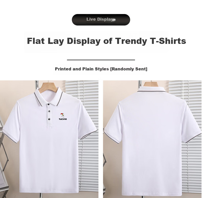 TUCANO Men's Short Sleeve Polo Shirt Summer New Breathable Casual Business T-Shirt 5
