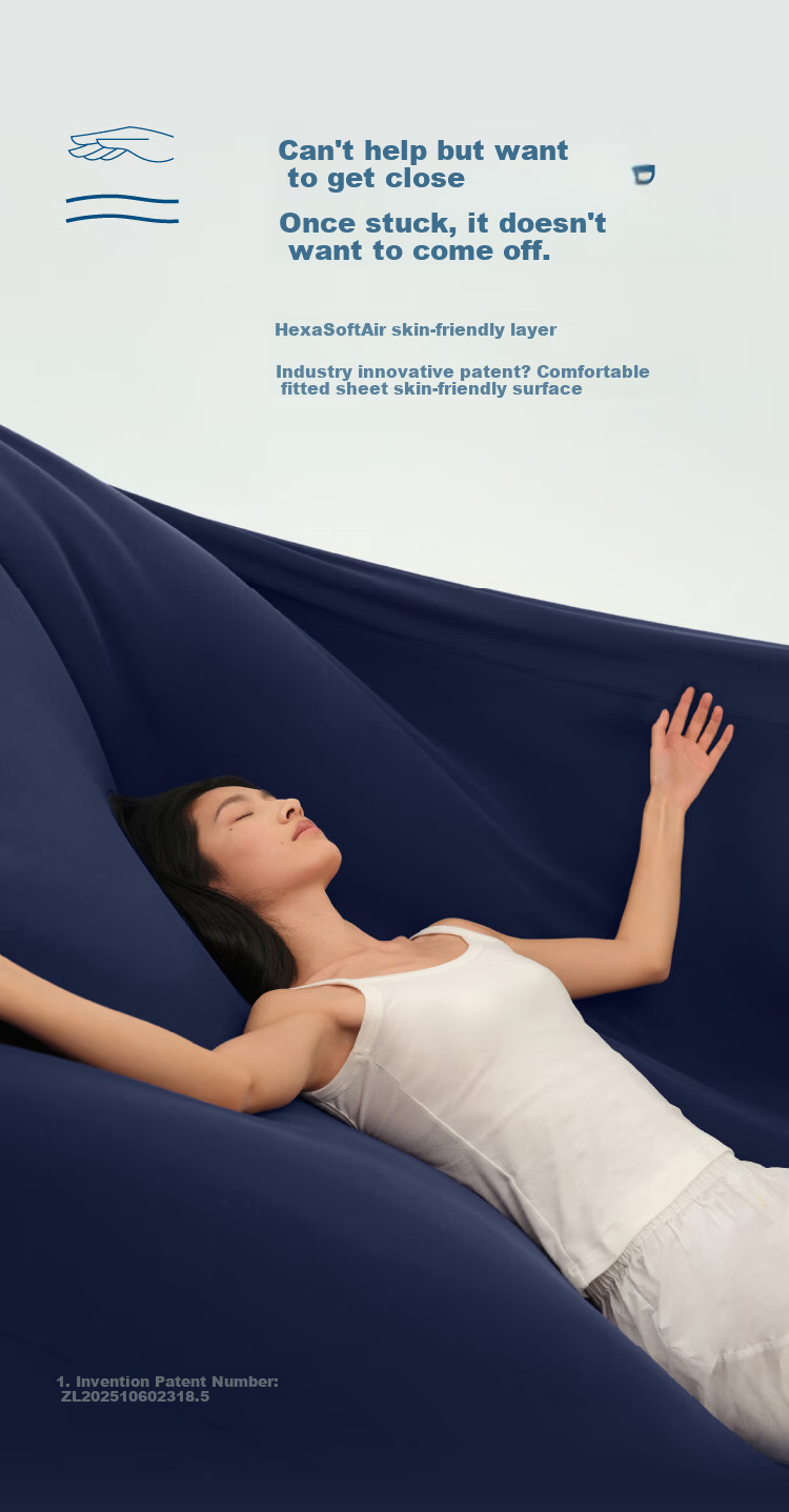 Atour Planet Deep Sleep Fitted Sheet Machine Washable Non-Slip Easy Fit Universal Bed Sheet Four Seasons Rock Blue Gray 180*200cm 2