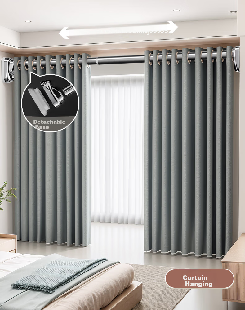 Cobbe No-Drill Telescopic Clothes Drying Rod Balcony Clothes Rack Support Rod Door Curtain Rod Hanging Rod Roman Rod 8