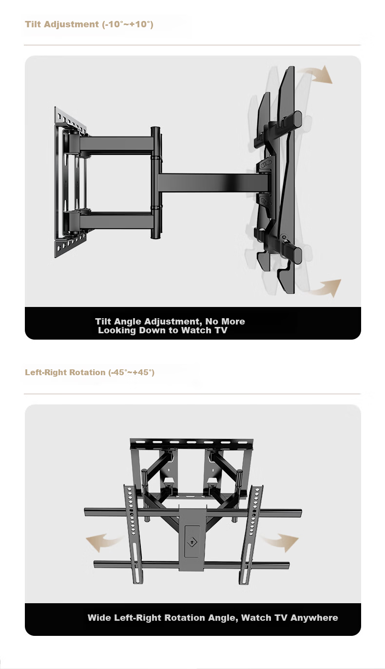 Behind the Scenes Hero TV Mount 32-80 Inch Telescopic Rotating Wall Bracket Compatible with Hisense TCL Thunderbird Xiaomi and More 5