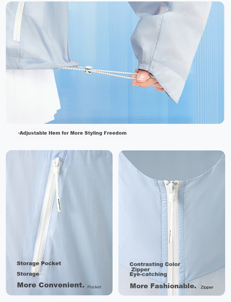 Meilicheng Tan Jian Ci Style | Lightweight Unisex Sunscreen Jacket UV Protection UPF100+ Summer Slim Fit Coat F111 20