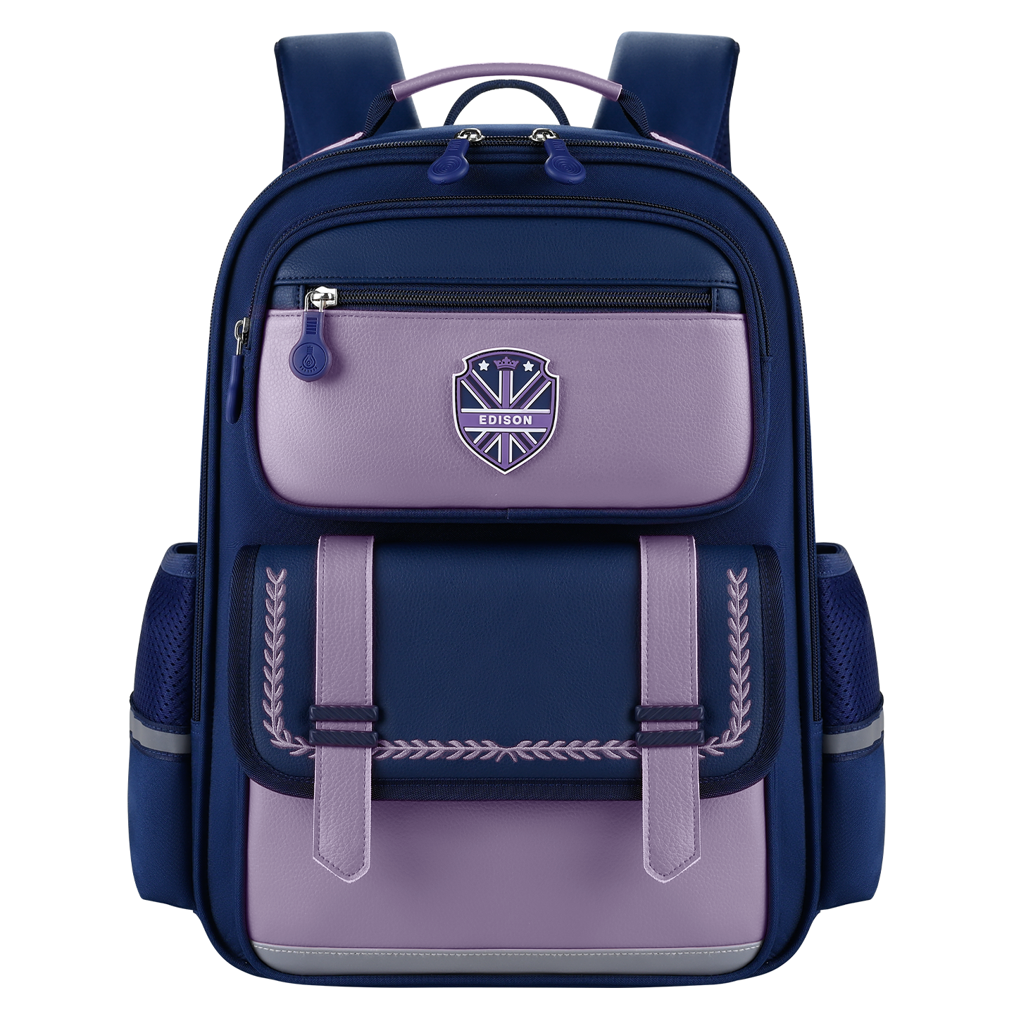 Edison Primary School Backpack Spine Protection Load Reduction Waist Support Anti-Drop Reflective Kids Bag L37-6 Grade 1-3-6
