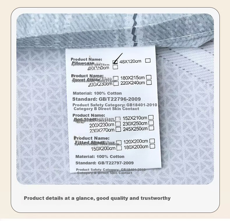 Aivi 100% Cotton Bedding Set 4-Piece Double Duvet Cover Bed Sheet 200x230cm Monica 10