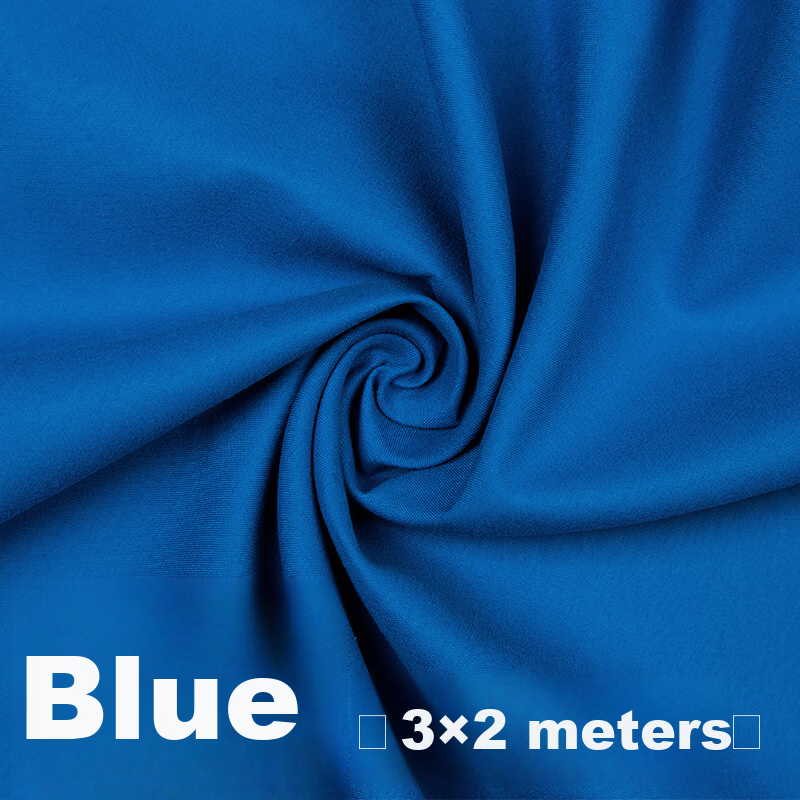AMBITFUL Live Streaming Green Screen Chroma Key Cloth Photography Photo Green Background Cloth ID Photo Shooting Solid Color Background Stand Thickened Green Cloth 2*3m Blue Version