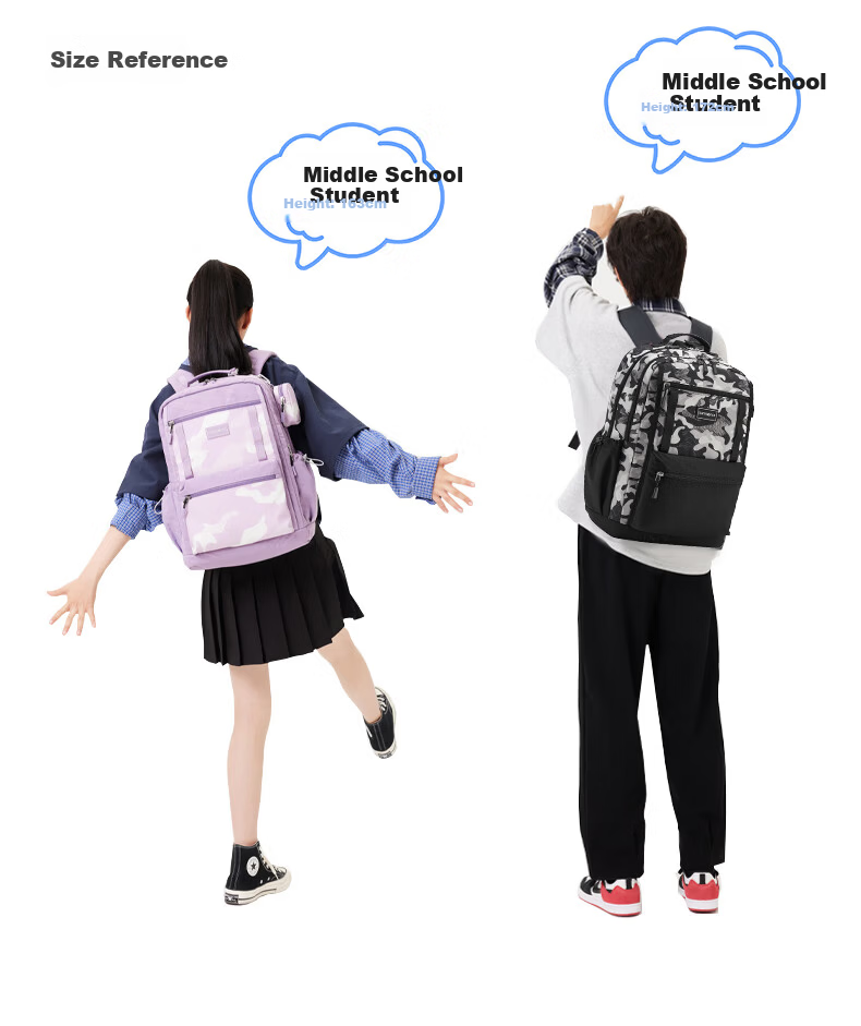 Samsonite Student Backpack 2026 New Arrival High School and Middle School Double Shoulder Bag High-Value Camouflage Large Capacity Laptop Bag NW4 10