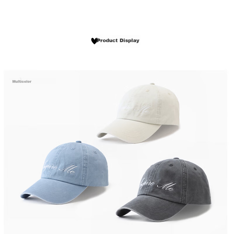 ELLE Baseball Cap for Women, All-Season Sun Protection Hat, Large Circumference High Crown Visibly Small Brim Cap for Men, Gift 47