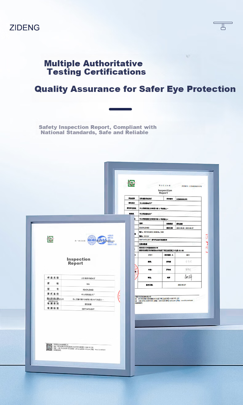 ZIDENG AA Grade Eye Protection Desk Lamp with Clip Full Spectrum Reading Lamp for Students and Children 10