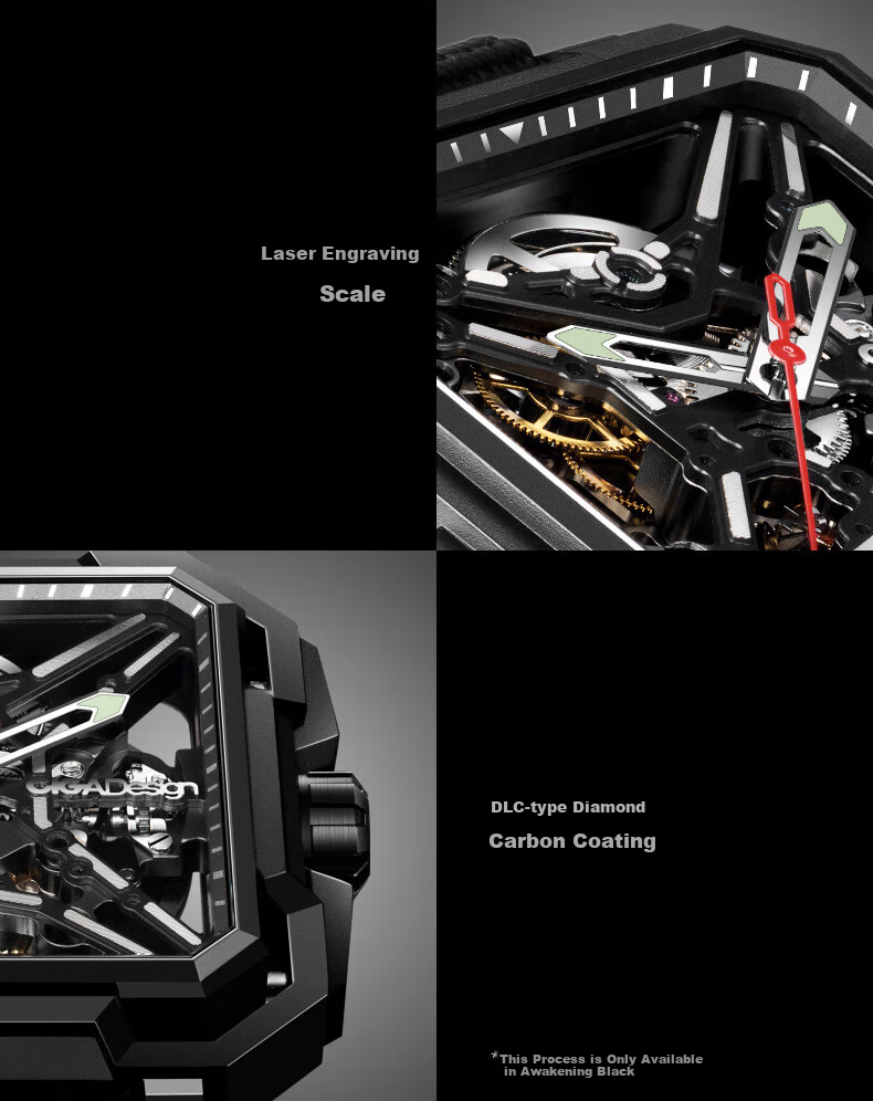 CIGA Design X Series Matrix Full Skeleton Mechanical Watch Fashion Trendy Timepiece Christmas Gift 12