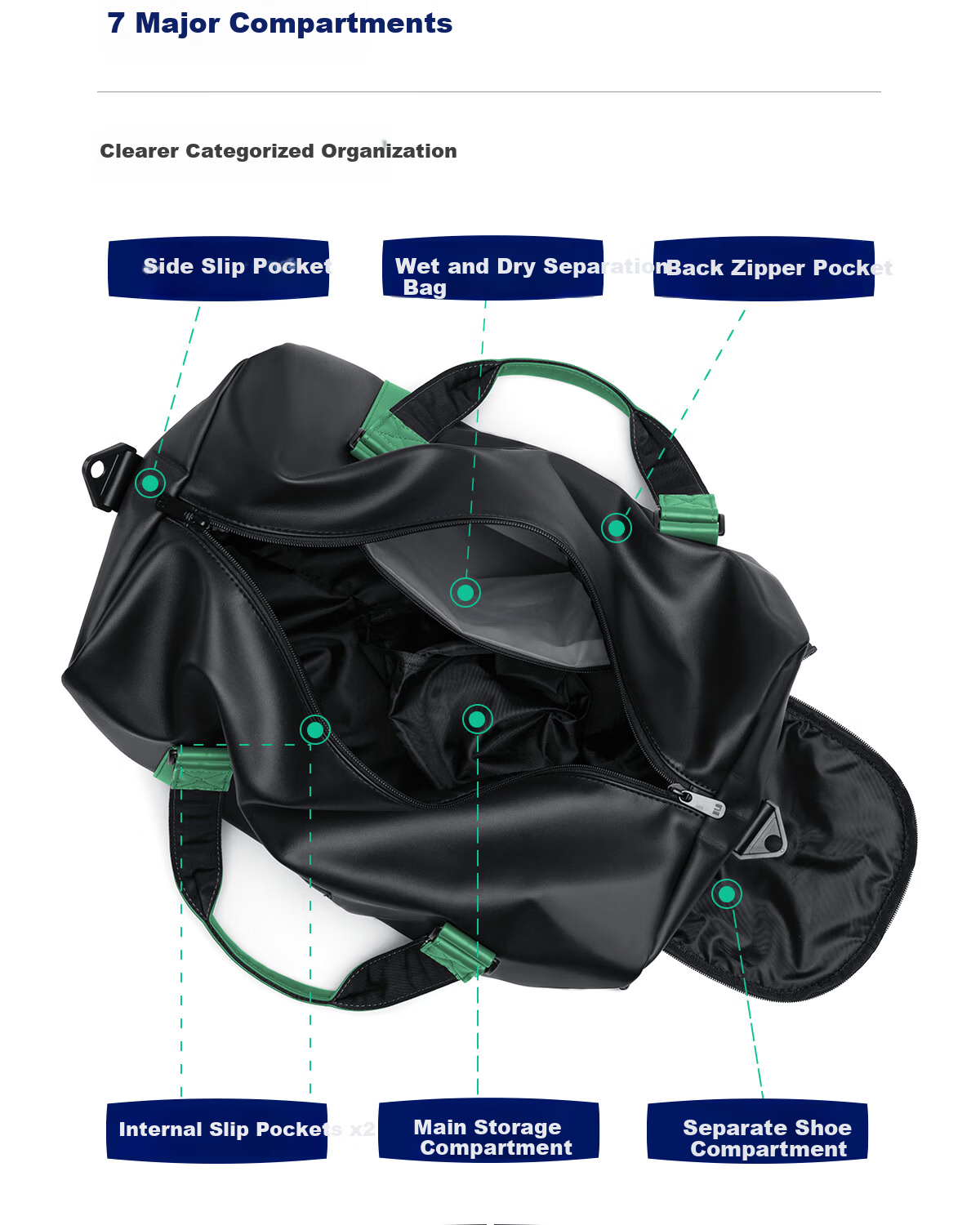 Hailan Home Travel Bag Hand Carry Luggage Bag Men and Women Sports Fitness Bag Short-distance Business Trip Luggage Bag Large Capacity Travel Bag 7