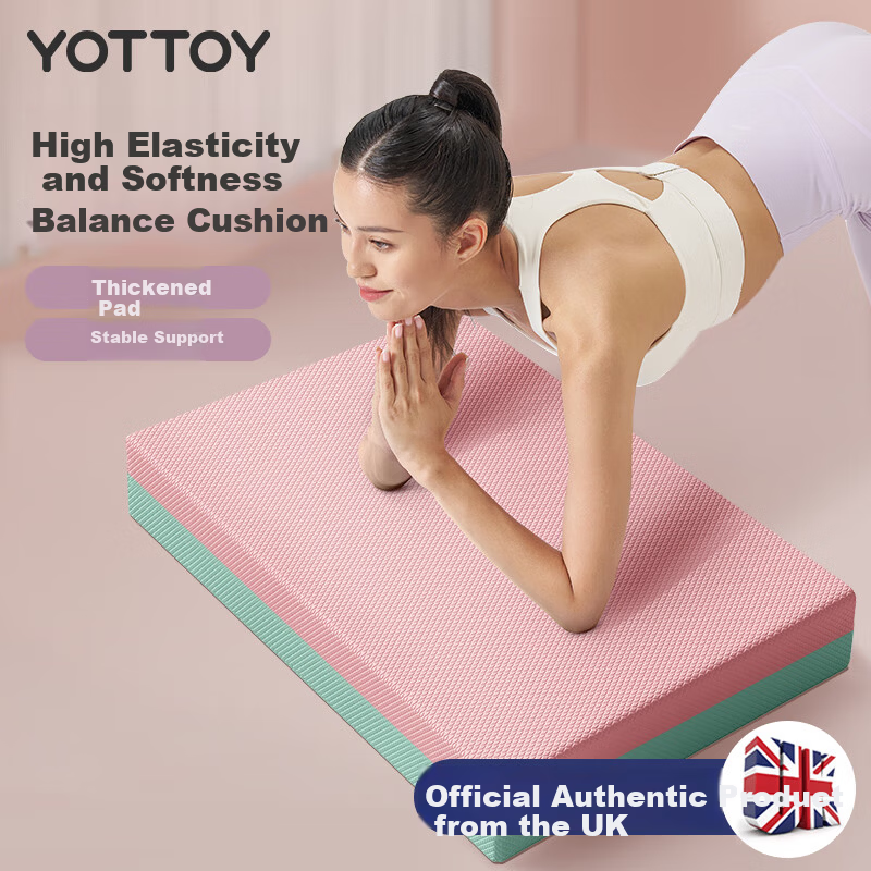 Yottoy Balance Pad Yoga Mat Flat Support Core Training Yoga Fitness Quiet Non-Slip Thickened Soft Foam Kneeling Pad