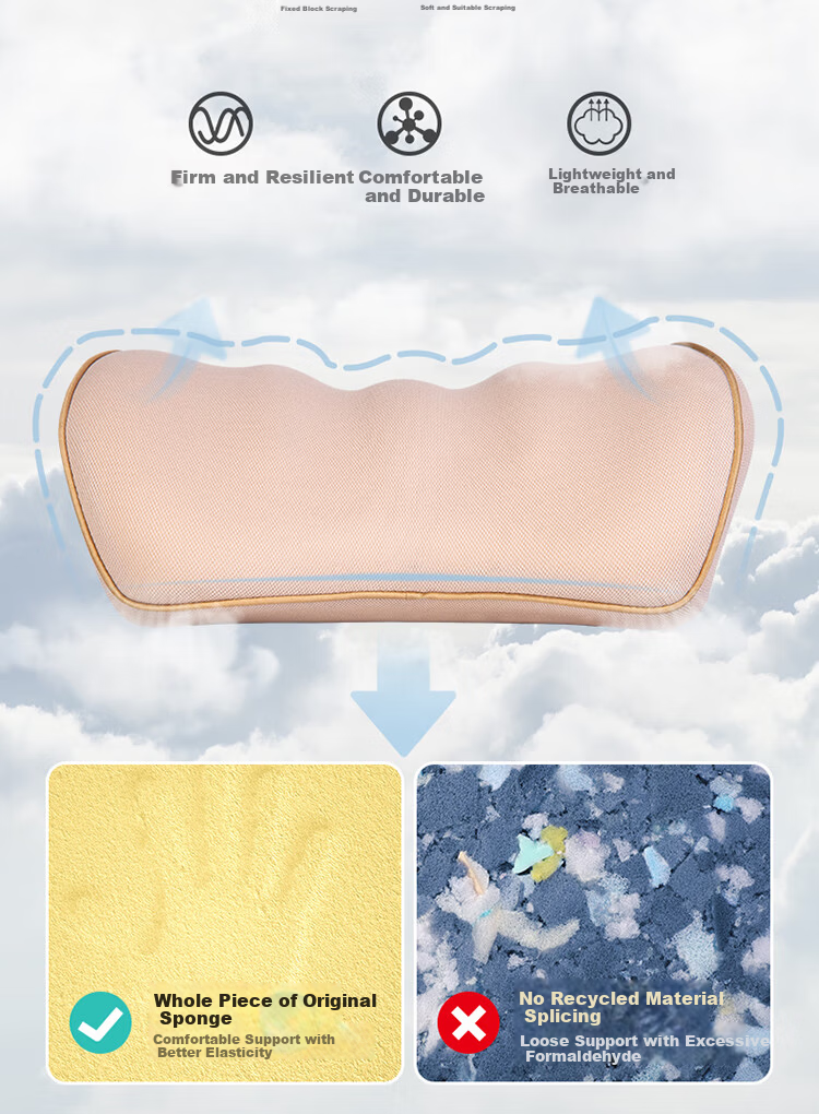 Deli Car Headrest Memory Foam Ergonomic Long-Sitting Nap Pillow Neck Support Adjustable Xiaomi Tesla Universal 5