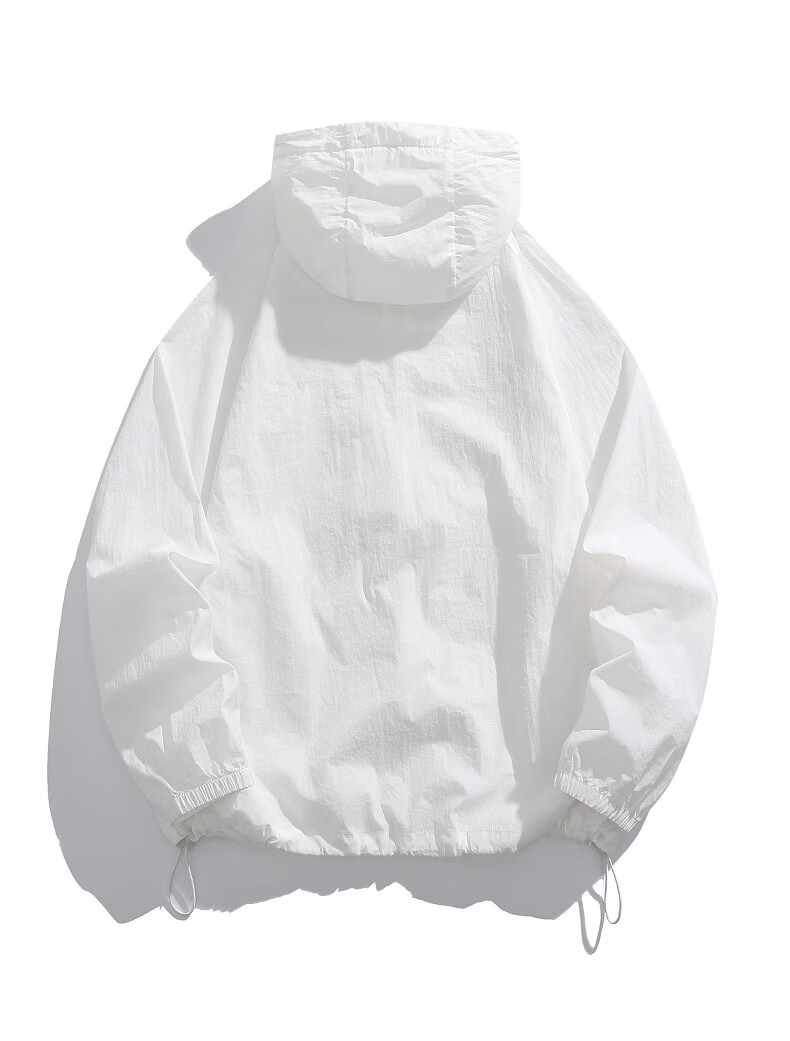 :CHOCOOLATE IT Unisex Couple Summer New Ice Silk Quick-Dry UV Protection Skin Jacket White S 14