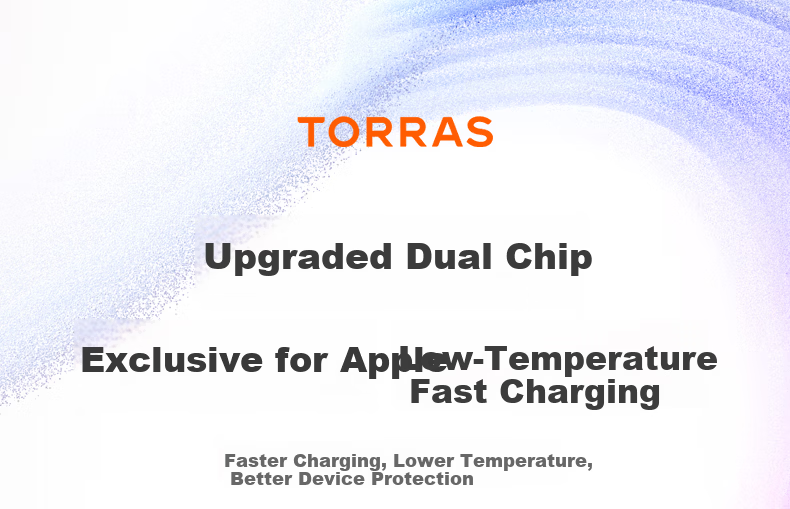 Torras Little Ice Cube Lite 30W GaN Fast Charger for iPhone 17 Pro Max Air 16 Compatible with Original Fast Charging Cable 4