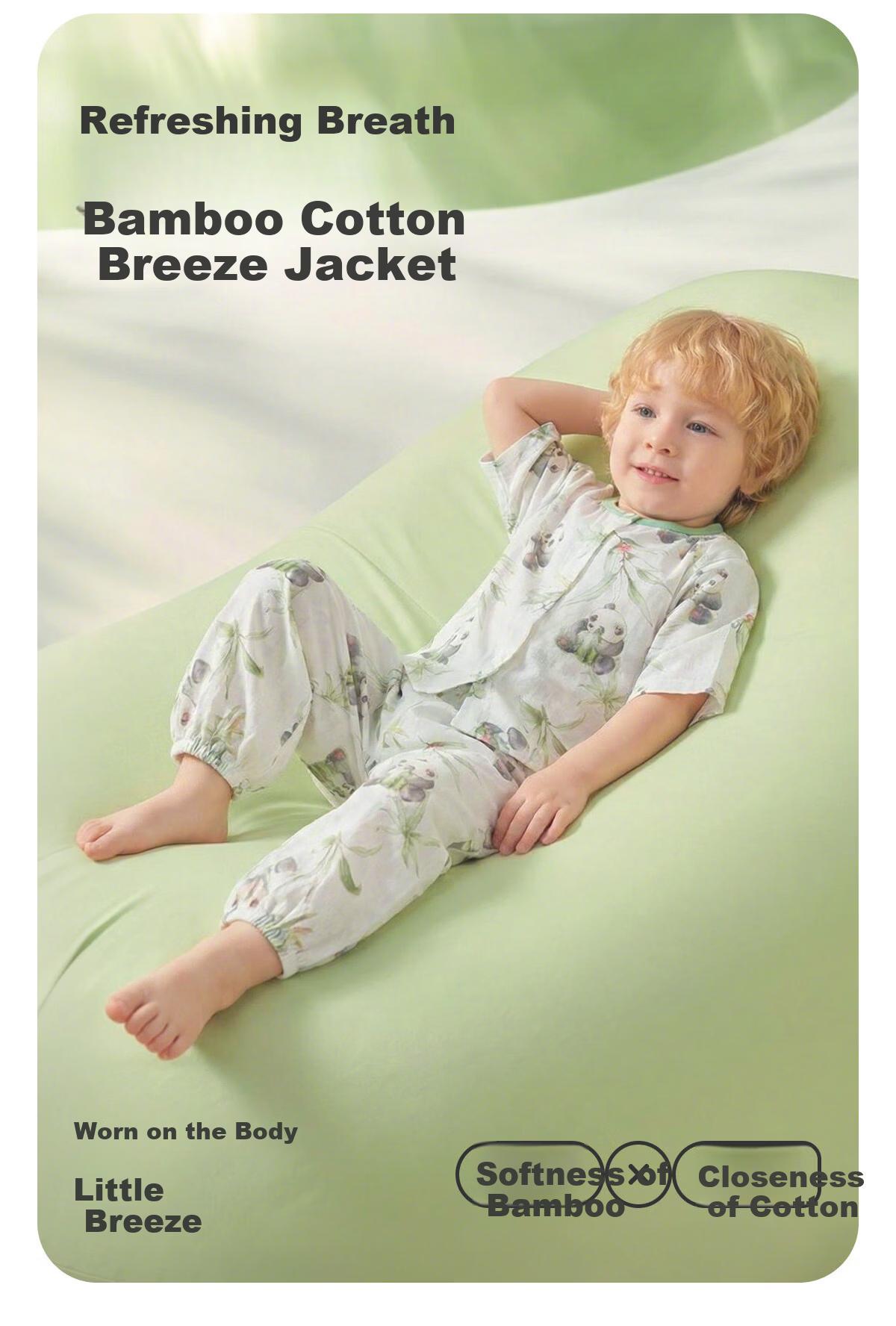 JOYNCLEON Kids Bamboo Cotton Gauze Pajamas Spring Summer Baby Homewear Set Boys Girls Air Conditioning Clothes Jyf195982 2