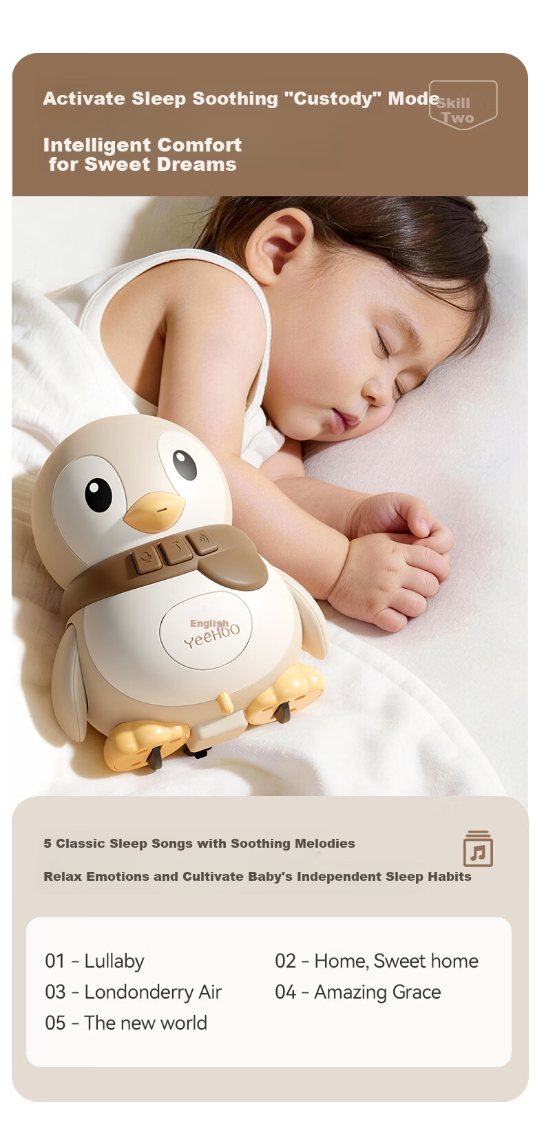 YEEHOO Swinging Penguin Baby Crawling Toy Early Education Head Lifting Guide Educational Gift for Boys and Girls Toddler Birthday Gift Educational Toy 5