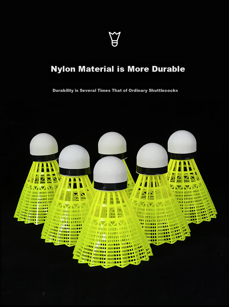 ENPEX Leshi 12-Pack Durable Nylon Shuttlecocks for Flight Stability Training and Competition S12 (Random Delivery) Badminton Shuttlecocks 3