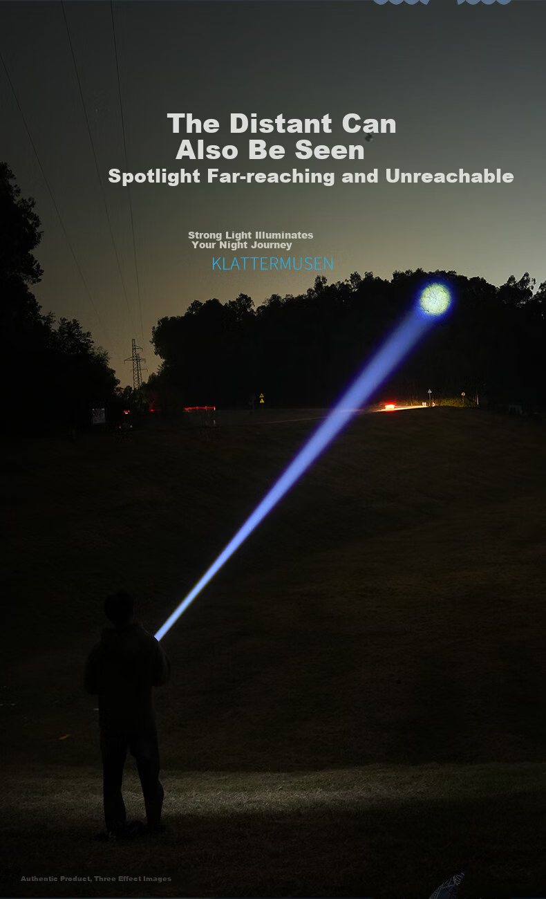 Smile Shark 5340 High-Power Flashlight 2025 New Outdoor Ultra-Bright Long-Lasting Laser Rechargeable Emergency Lighting Lamp 2