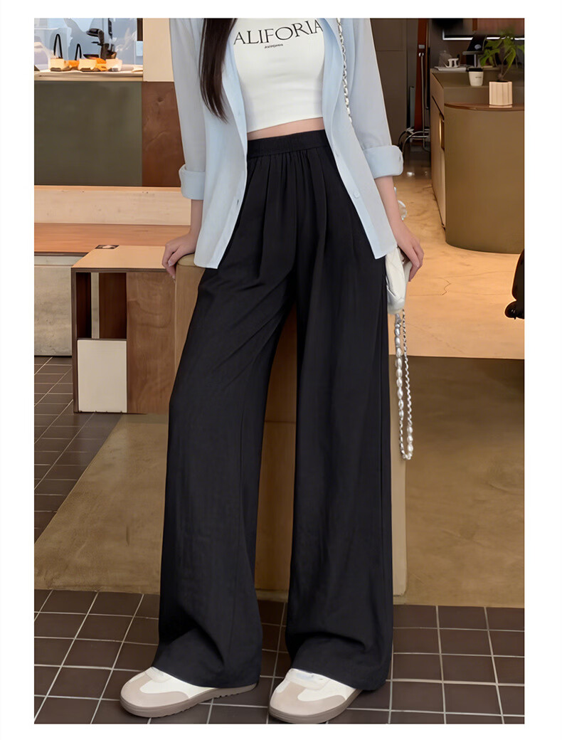 Langsha Naifu Women's Summer 2026 New High-Waist Draped Loose Thin Casual Wide-Leg Yamamoto Pants 19