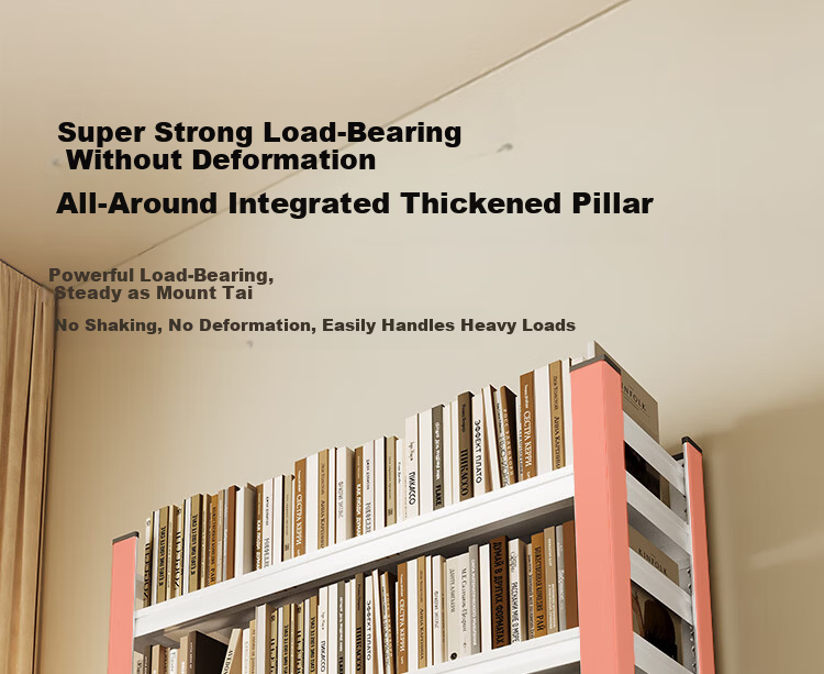 Yicai Nianhua Tool-Free Assembly Steel Multi-Layer Household Reinforced Bookshelf Storage Rack Balcony Shelf 100*30*183cm 14