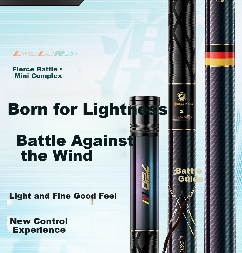 Lingluren Action Small All-Purpose Fishing Rod, Handheld Ultra-Light And Ultra-Hard Pole, Lightweight Carp And Crucian Carp Rod, Leisure Fishing Rod, 7.2m 1