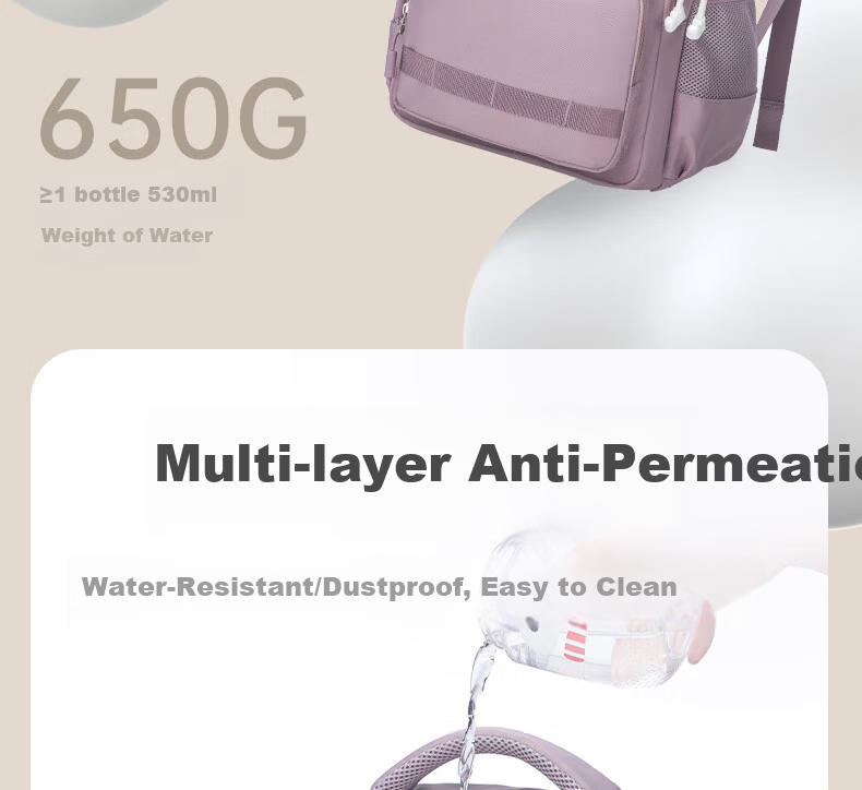 FUTURE STAR Large Capacity Lightweight Middle School Backpack Girls Ergonomic Casual Primary School Boys Shoulder Bag Mauve Pink 13