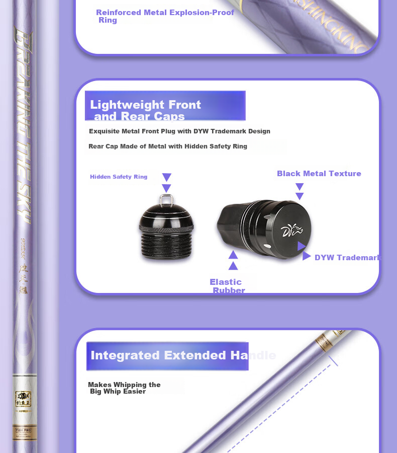 Fishing King Potan Qiaozui Fishing Rod Lightweight Large Whip Special Qiaozui Fishing Rod for Silver Carp, Bighead Carp, and Grass Carp 9m 12