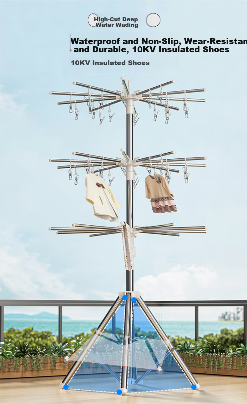 Baoyouni Baby Clothes Drying Rack Floor Folding Multifunctional Clothes Hanger Newborn Diaper Rack Single Rod Hanger 5